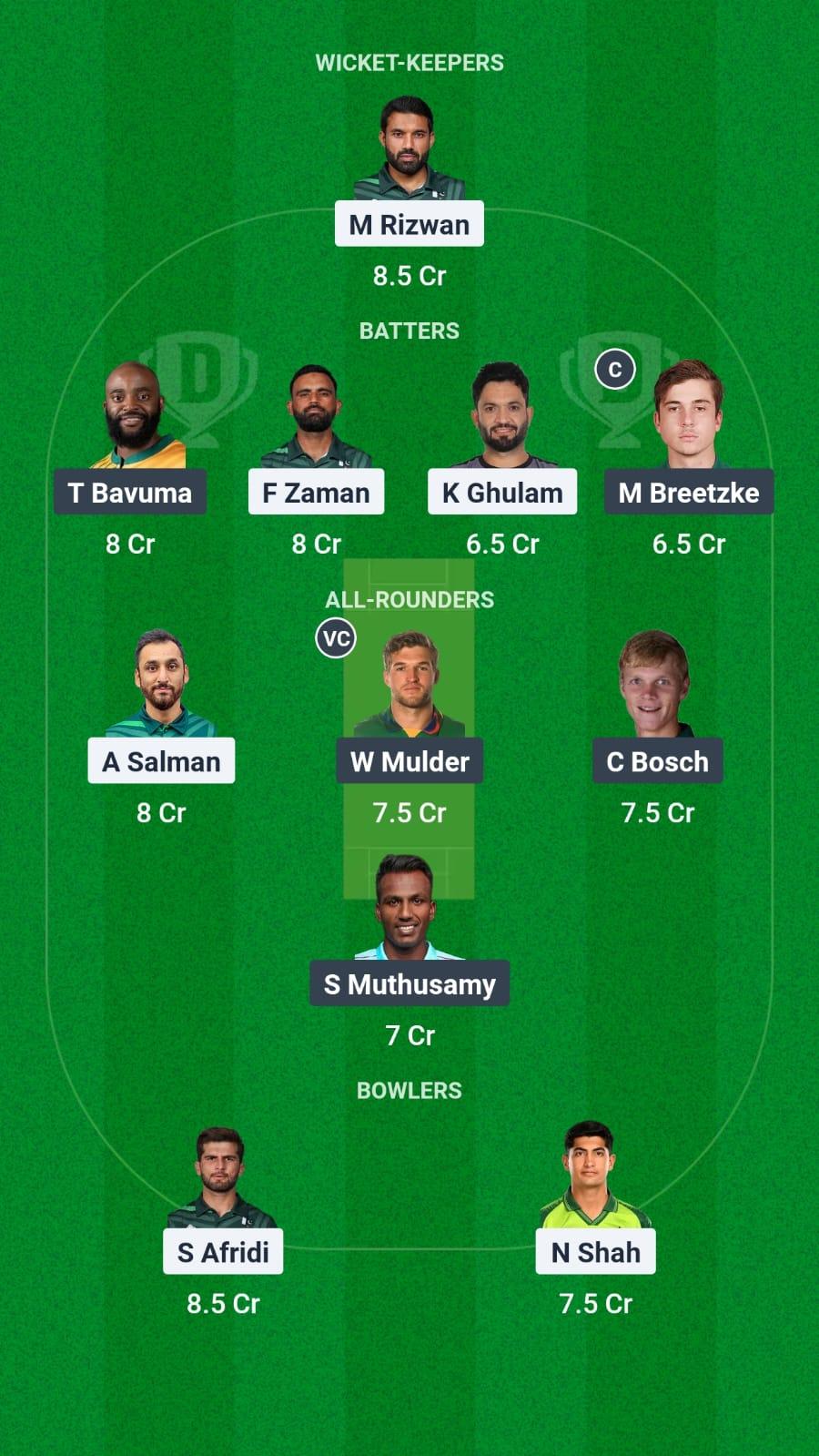 PakvsSA Dream11